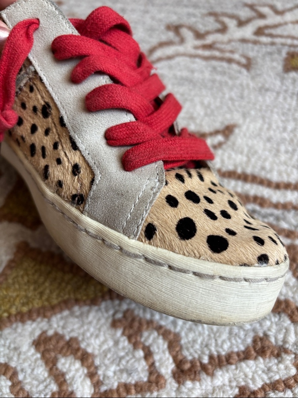 🤎 DOLCE VITA Leopard Print Calf Hair Sneakers - Picture 5 of 12